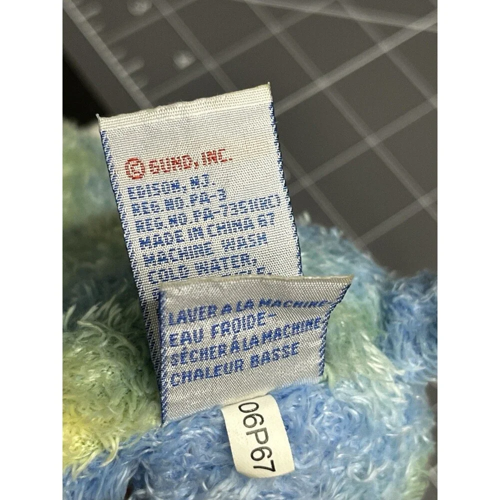 Baby Gund Sprinkles Hippo Soft Plush Rattle Toy Pastel Blue Yellow Lamb 58179